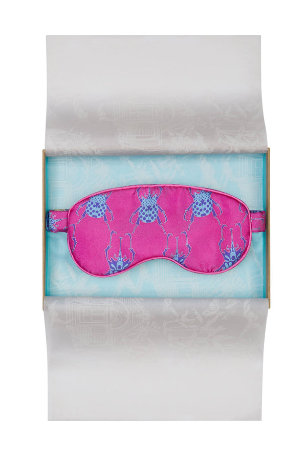 Pink House Mustique Silk Eye Mask BEETLE