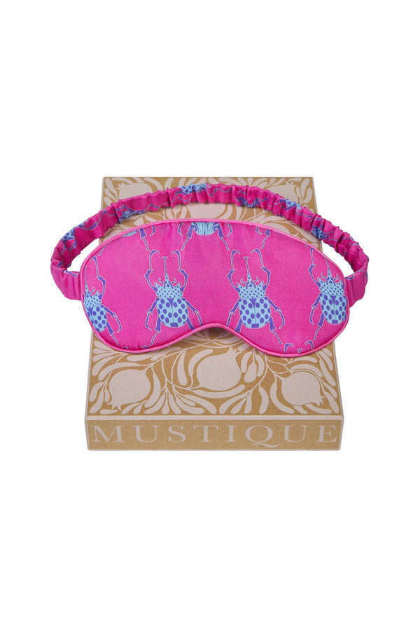 pink house mustique Silk Eye Mask BEETLE
