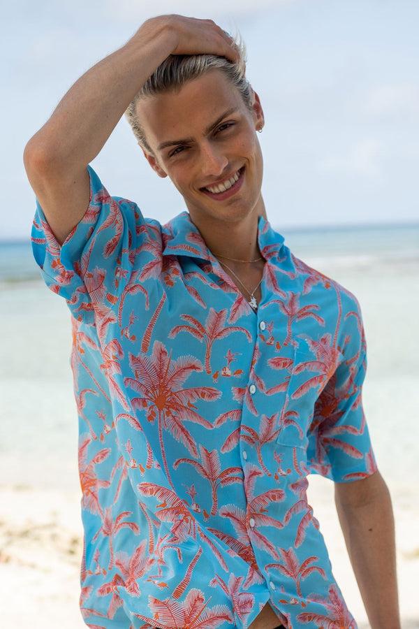 Pink House Mustique Silk Festival Shirt PLANTATION