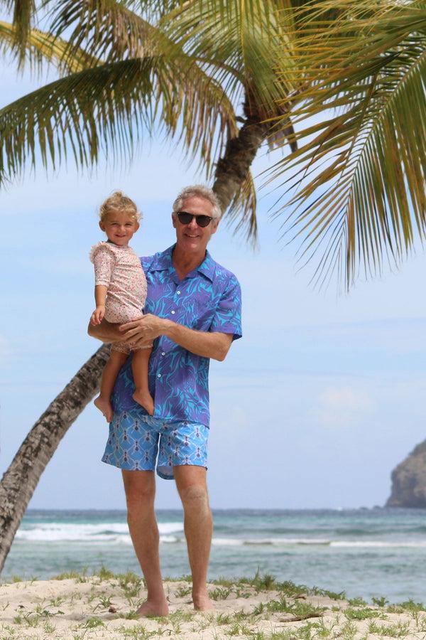 Pink House Mustique Silk Festival Shirt PROTEA