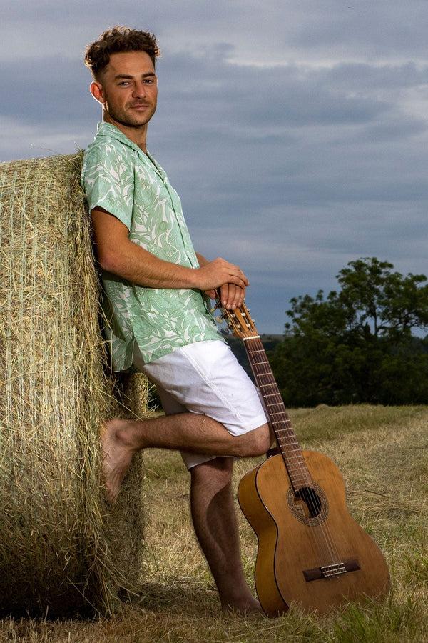 Pink House Mustique Silk Festival Shirt PROTEA