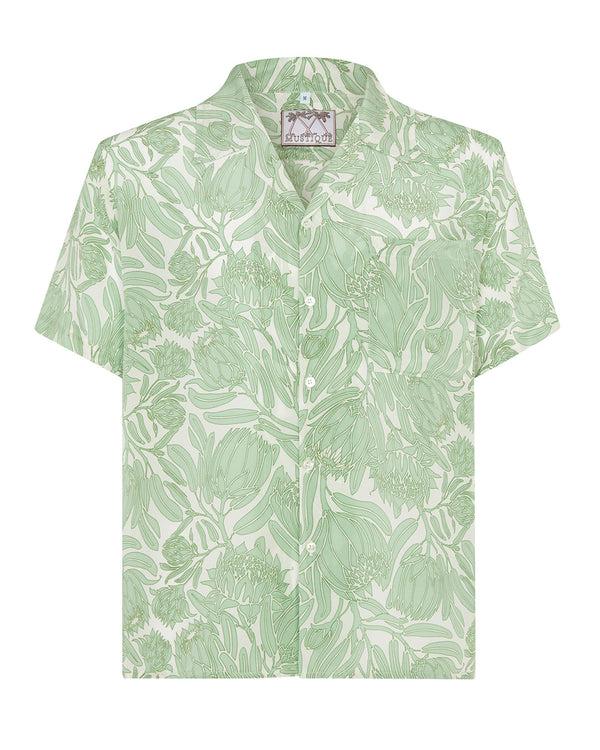 pink house mustique Silk Festival Shirt PROTEA