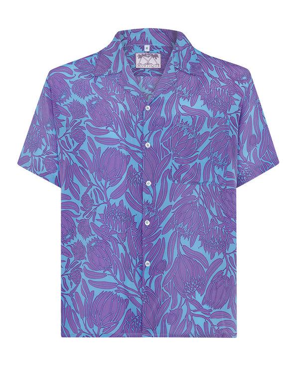 pink house mustique Silk Festival Shirt PROTEA