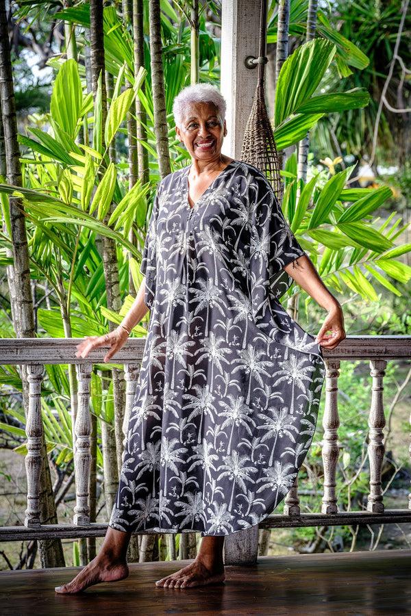 Pink House Mustique Silk Jenlee Kaftan PLANTATION