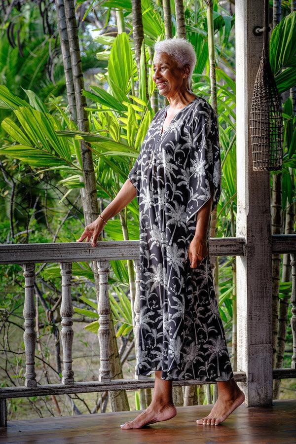 Pink House Mustique Silk Jenlee Kaftan PLANTATION