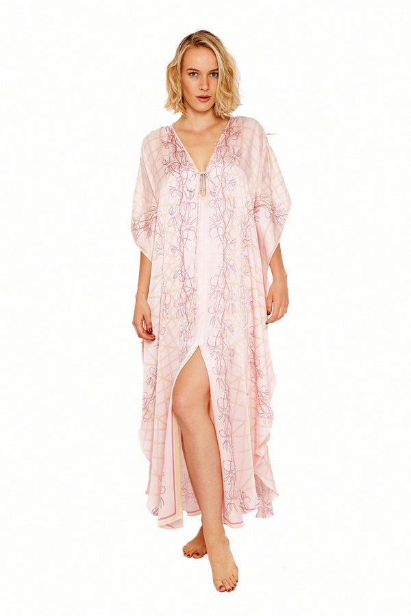 Pink House Mustique Silk Julia Kaftan SPIDERLILY