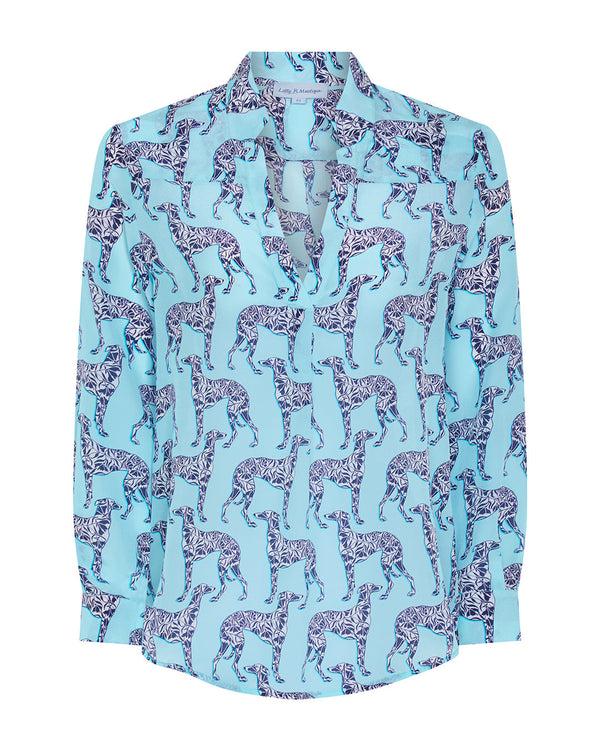 Pink House Mustique Silk Kim Blouse LURCHER