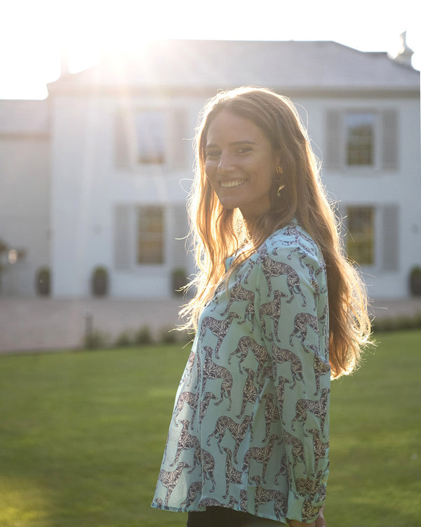 Pink House Mustique Silk Kim Blouse LURCHER