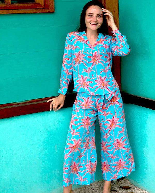 Pink House Mustique Silk Kim Blouse PLANTATION