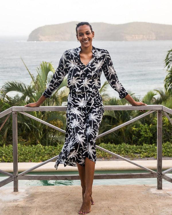 Pink House Mustique Silk Kim Blouse PLANTATION