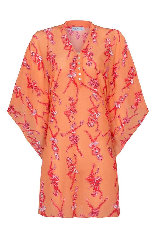 Pink House Mustique Silk Lotty Kaftan FRUIT PUNCH