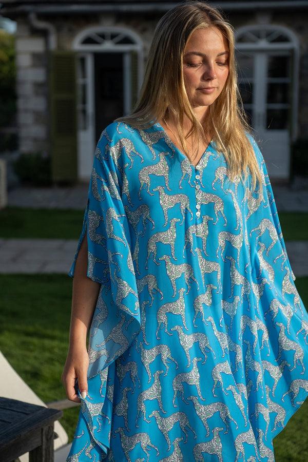 Pink House Mustique Silk Lotty Kaftan LURCHER
