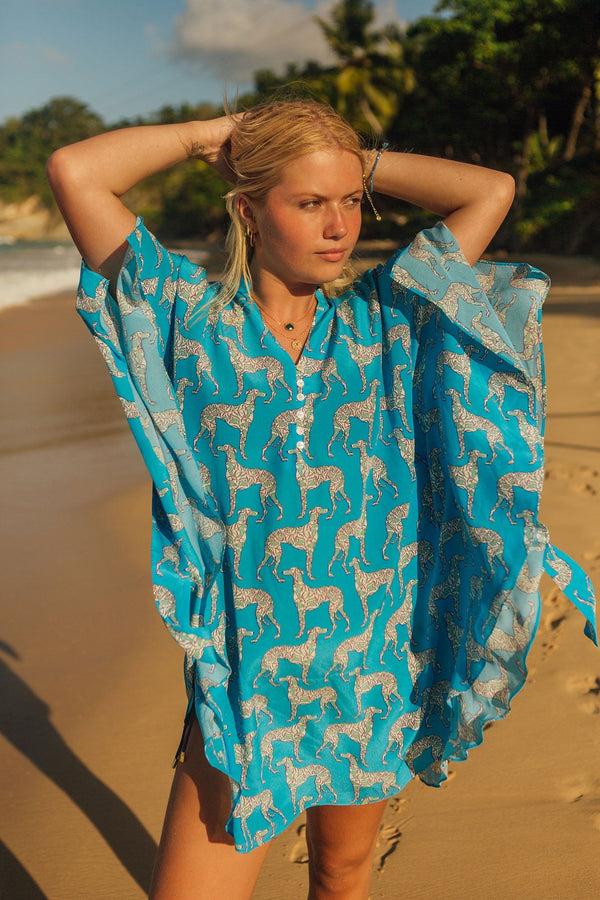 pink house mustique Silk Lotty Kaftan LURCHER
