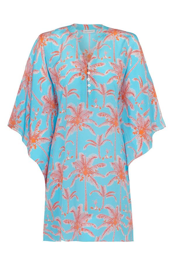 Pink House Mustique Silk Lotty Kaftan PLANTATION