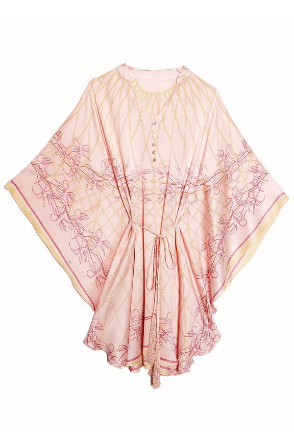 Pink House Mustique Silk Lotty Kaftan SPIDERLILY