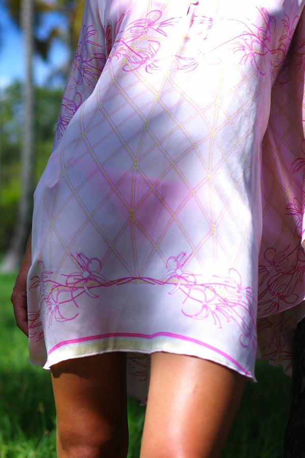 pink house mustique Silk Lotty kaftan SPIDERLILY