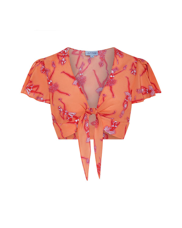 Pink House Mustique Silk Lyla Top FRUIT PUNCH