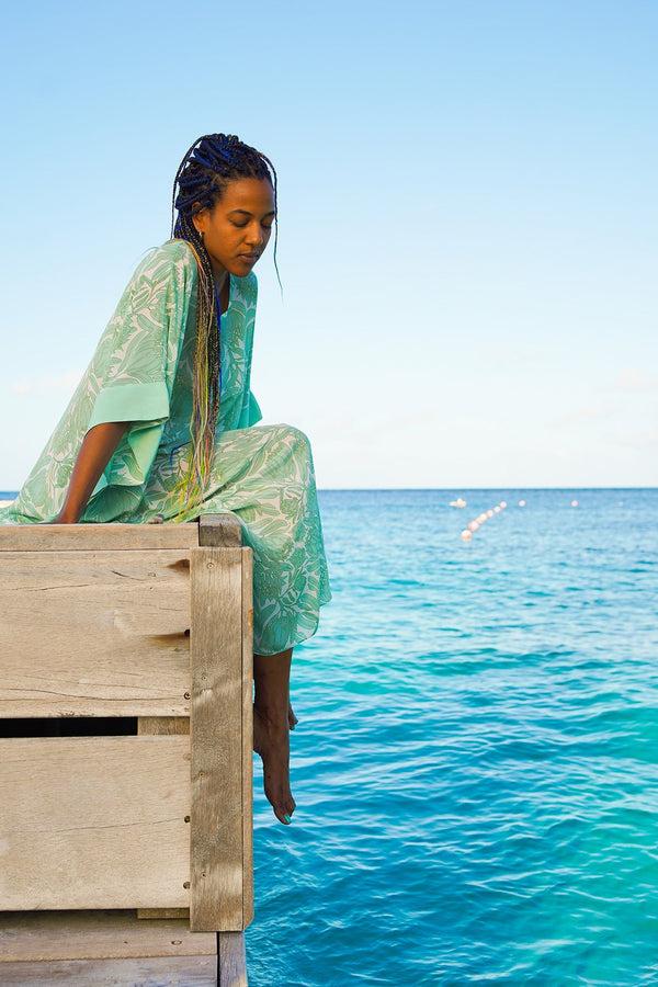 Pink House Mustique Silk Samantha Kaftan PROTEA