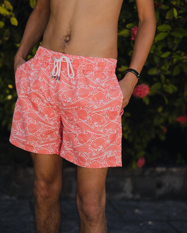 Pink House Mustique Swim Shorts PANGOLIN