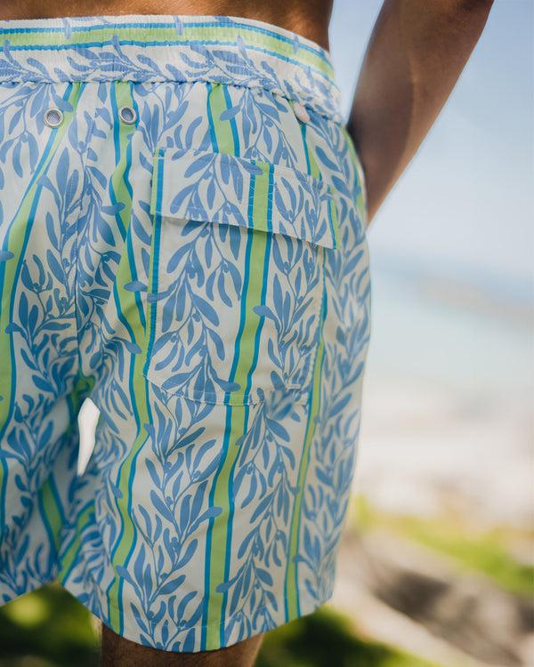 Pink House Mustique Swim Shorts SEALEAF STRIPE
