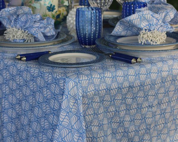 pink house mustique Tablecloth & Napkin Set SHELLTOP