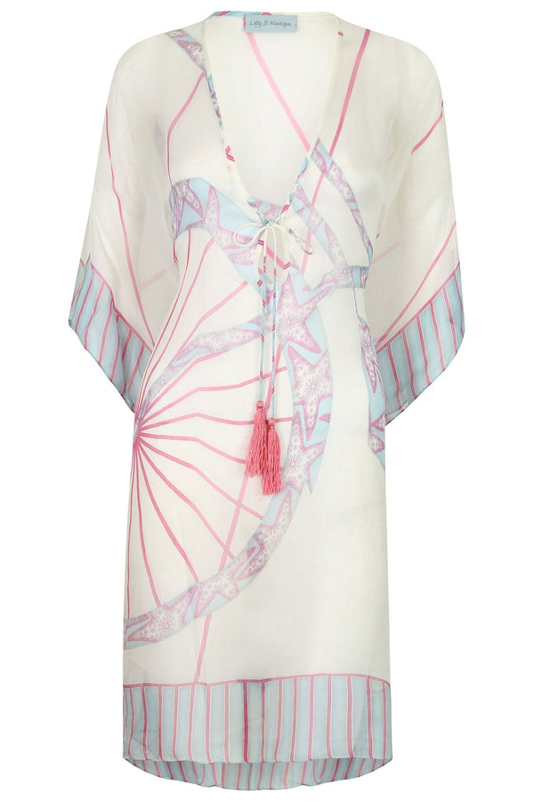 Pink House Mustique Silk Chiffon Cosima Kaftan BICYCLE