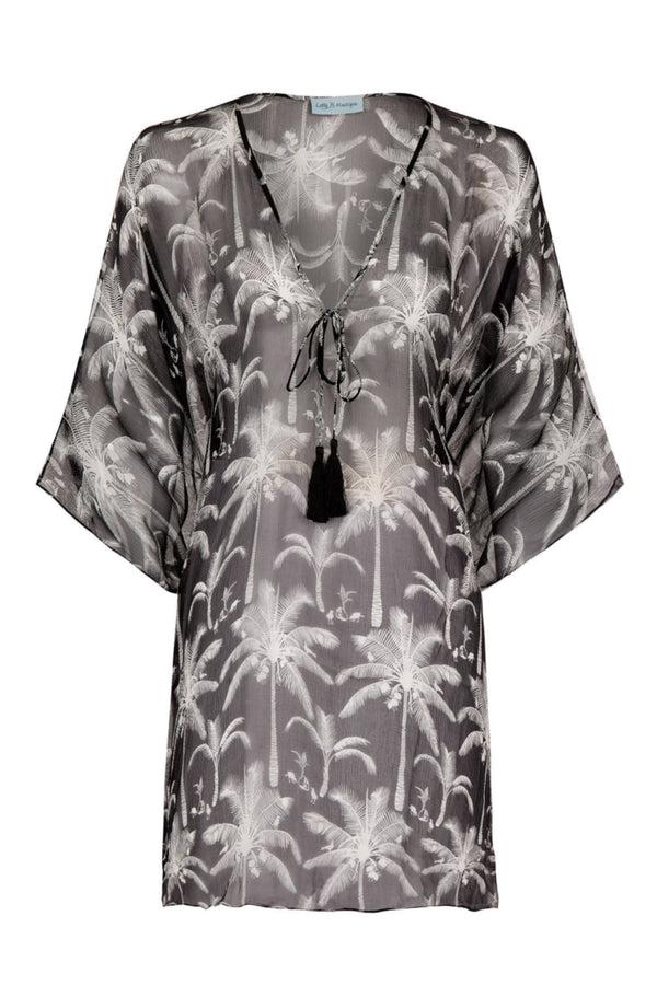 Pink House Mustique Silk Chiffon Cosima Kaftan PLANTATION