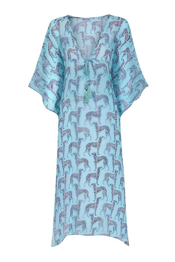 Pink House Mustique Silk Chiffon Ellie Kaftan LURCHER