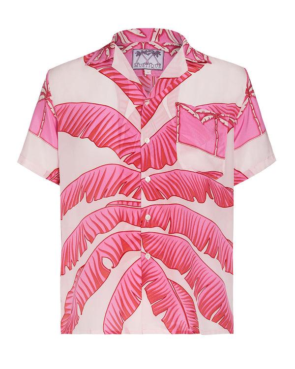 pink house mustique Silk Festival Shirt BANANA TREE