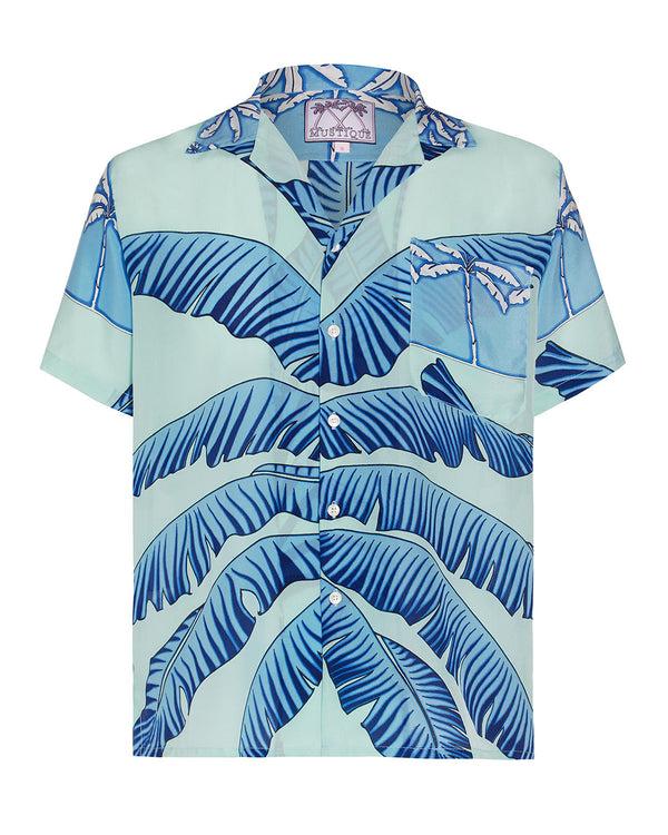 pink house mustique Silk Festival Shirt BANANA TREE