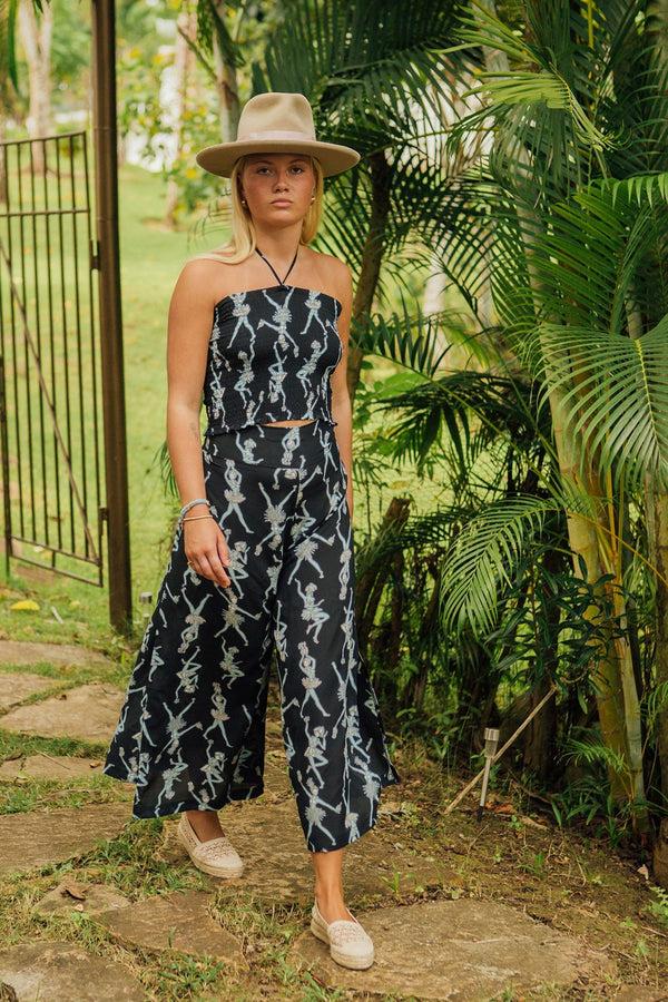 Pink House Mustique Silk Gabija Palazzo Pants FRUIT PUNCH