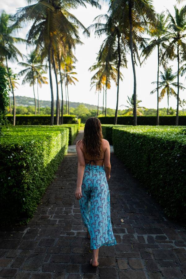 Pink House Mustique Silk Gabija Palazzo Pants LURCHER