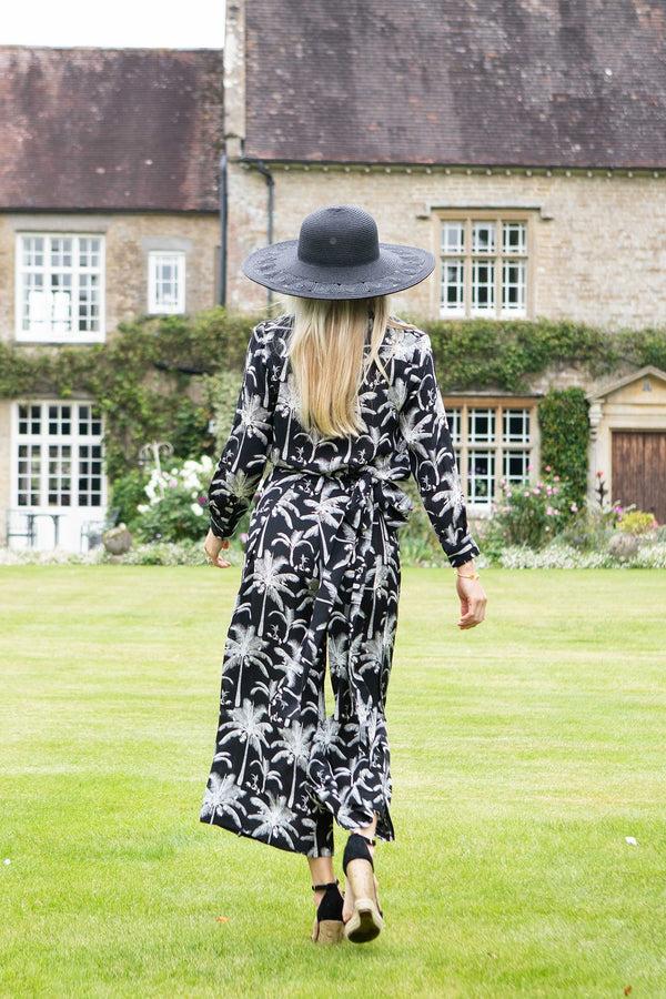 Pink House Mustique Silk Gabija Palazzo Pants PLANTATION