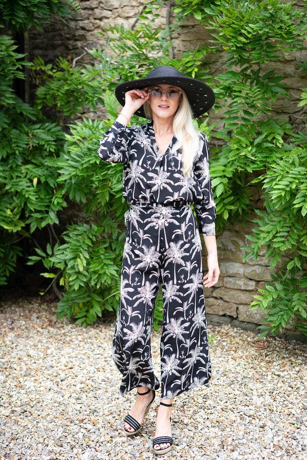 pink house mustique Silk Gabija Palazzo Pants PLANTATION