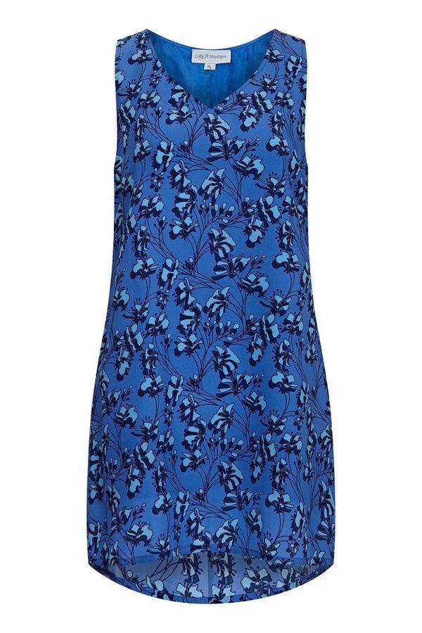 Pink House Mustique Silk Henny Dress FLAMBOYANT FLOWER