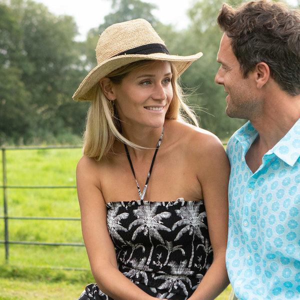 Pink House Mustique Silk Ruffle Bandeau Top PLANTATION