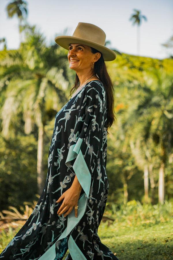 Pink House Mustique Silk Samantha Kaftan FRUIT PUNCH