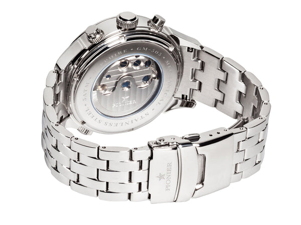 Pionier Automatic Calendar Florida Diamonds By Pionier Germany GM-505-4 | Silver |
