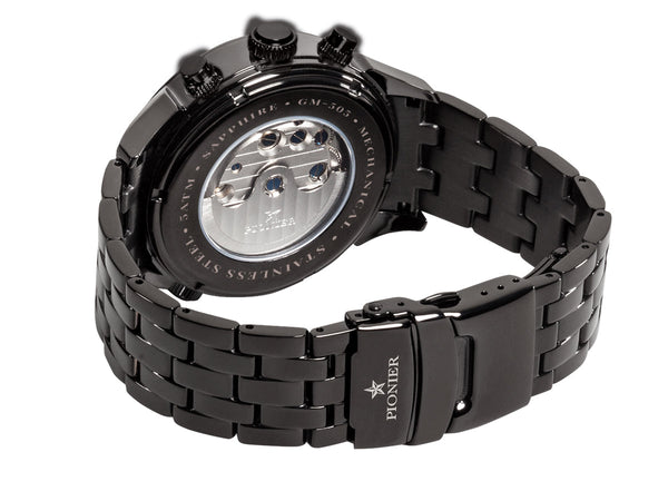 Pionier Automatic Calendar Florida Diamonds By Pionier Germany GM-505-6 | Black |