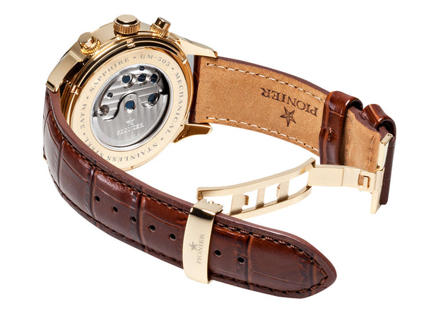 Pionier Automatic Florida Diamonds By Pionier Germany GM-505-10 | Gold |