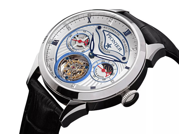 Pionier Geneva Automatic Tourbillon Pionier - GM-902-1 | Silver | Handmade German Watch
