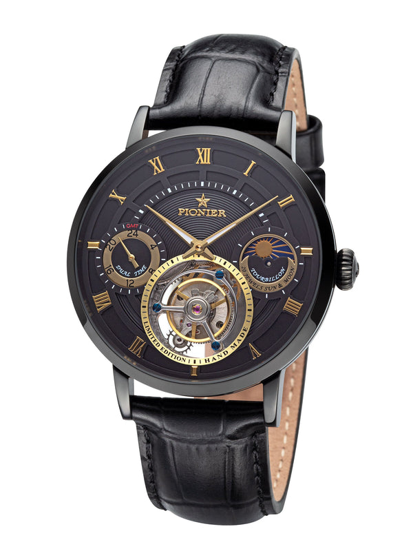pionier Handmade Lausanne Tourbillon by Pionier Germany - GM-905-6 |Black|