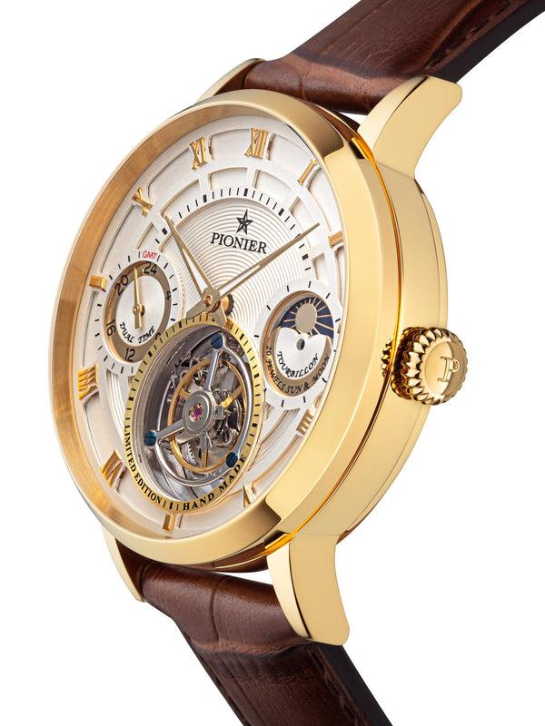 Pionier Handmade Lausanne Tourbillon By Pionier Germany - GM-905-3 |Gold|