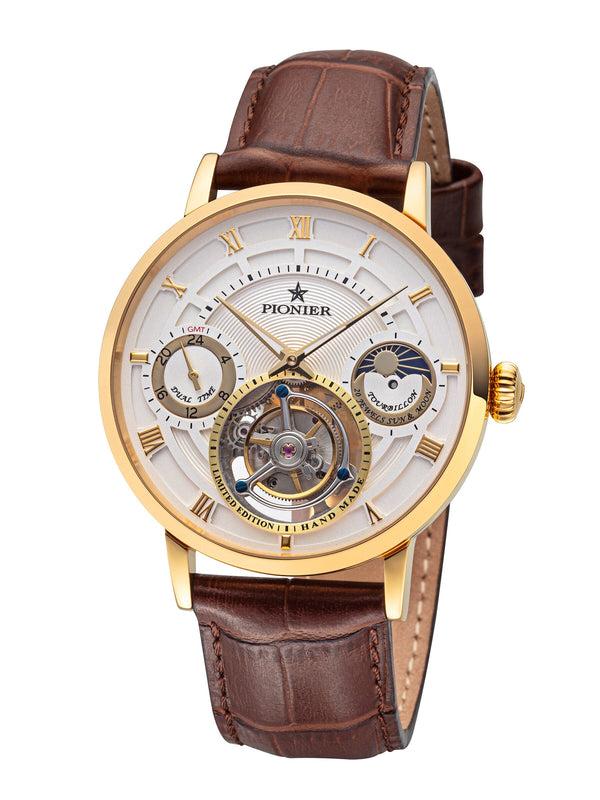 pionier Handmade Lausanne Tourbillon by Pionier Germany - GM-905-3 |Gold|