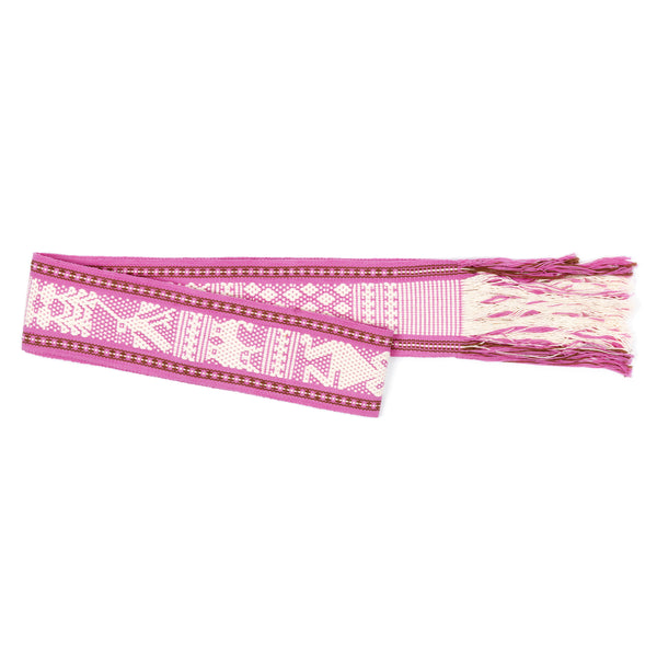 Pippa Holt Belt No.1 Hand Woven Wide Pink And White Belt