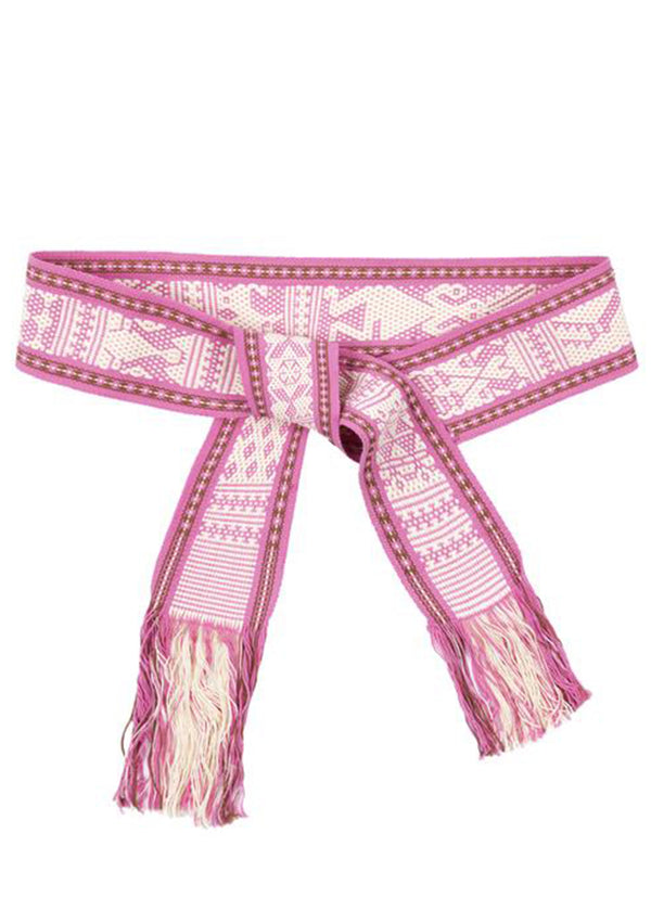 pippa holt Belt No.1 Hand woven wide pink and white belt