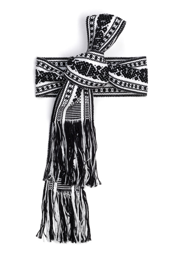 Pippa Holt Belt No.8 Handwoven Black And White Belt