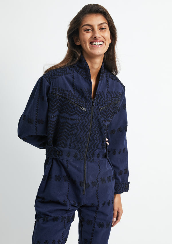 Pippa Holt Jumpsuit No.293 Jumpsuit In Navy With Black Design