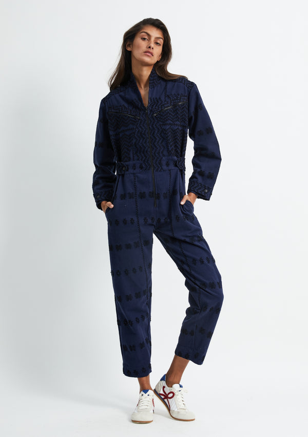 pippa holt Jumpsuit No.293 Jumpsuit in navy with black design
