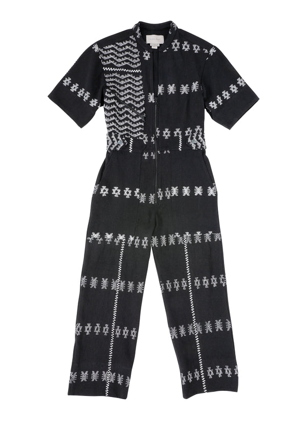 Pippa Holt Jumpsuit No.4 Black Jumpsuit With White Motif